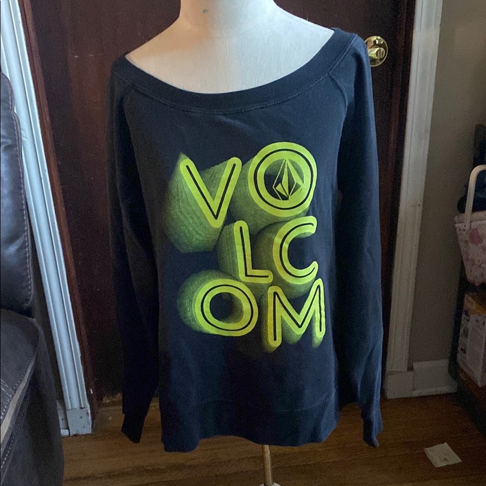 Volcom Black Neon Graphic Sweatshirt